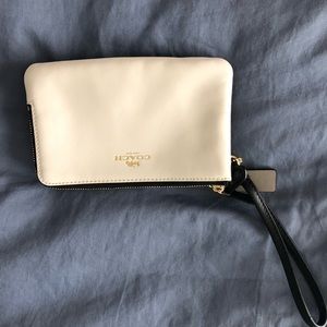 Coach two toned wristlet